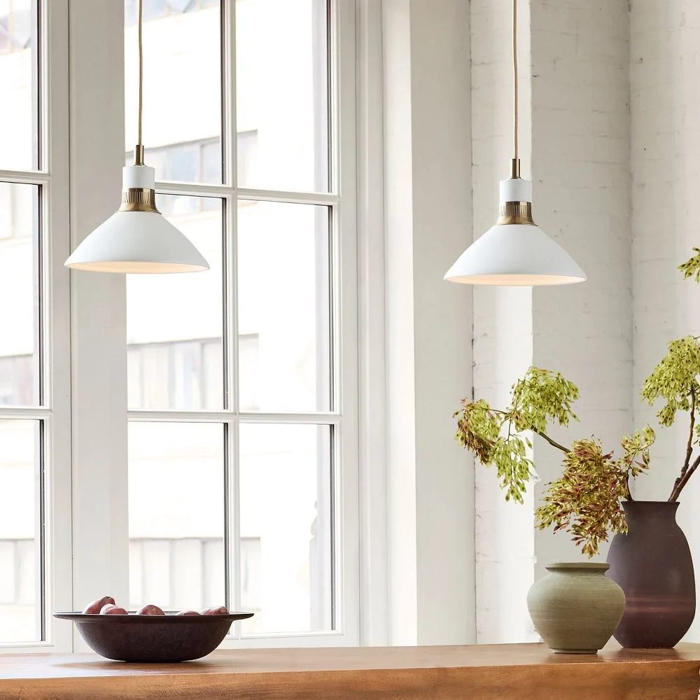 Candeeiro Suspenso de Porcelana Ajustável Moderno Selwyn At Ease Home Life