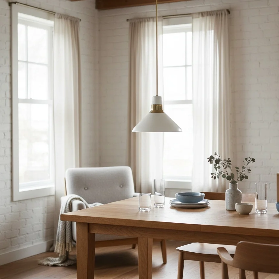 Candeeiro Suspenso de Porcelana Ajustável Moderno Selwyn At Ease Home Life