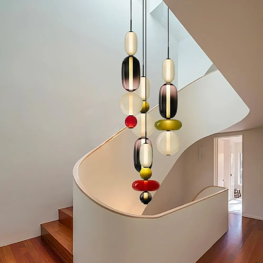 Candeeiro suspenso de vidro cristalizado Vesa Nordic At Ease Home Life