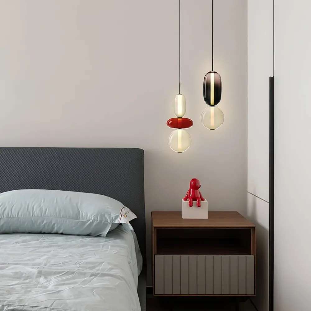 Candeeiro suspenso de vidro cristalizado Vesa Nordic At Ease Home Life