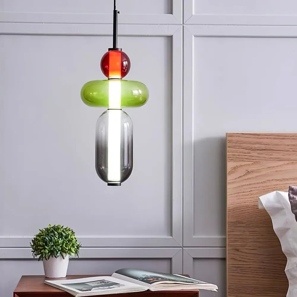 Candeeiro suspenso de vidro cristalizado Vesa Nordic At Ease Home Life