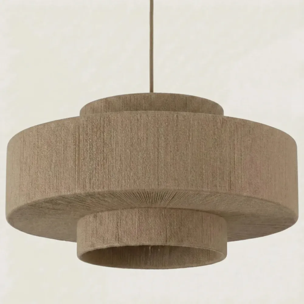 Candeeiro de Teto Aurelio Moderno em Algodão Natural At Ease Home Life