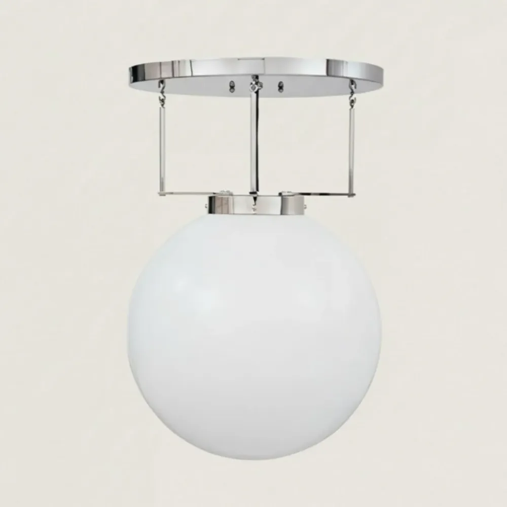 Candeeiro de Teto de Vidro Globo Bauhaus Sorrel Latao At Ease Home Life