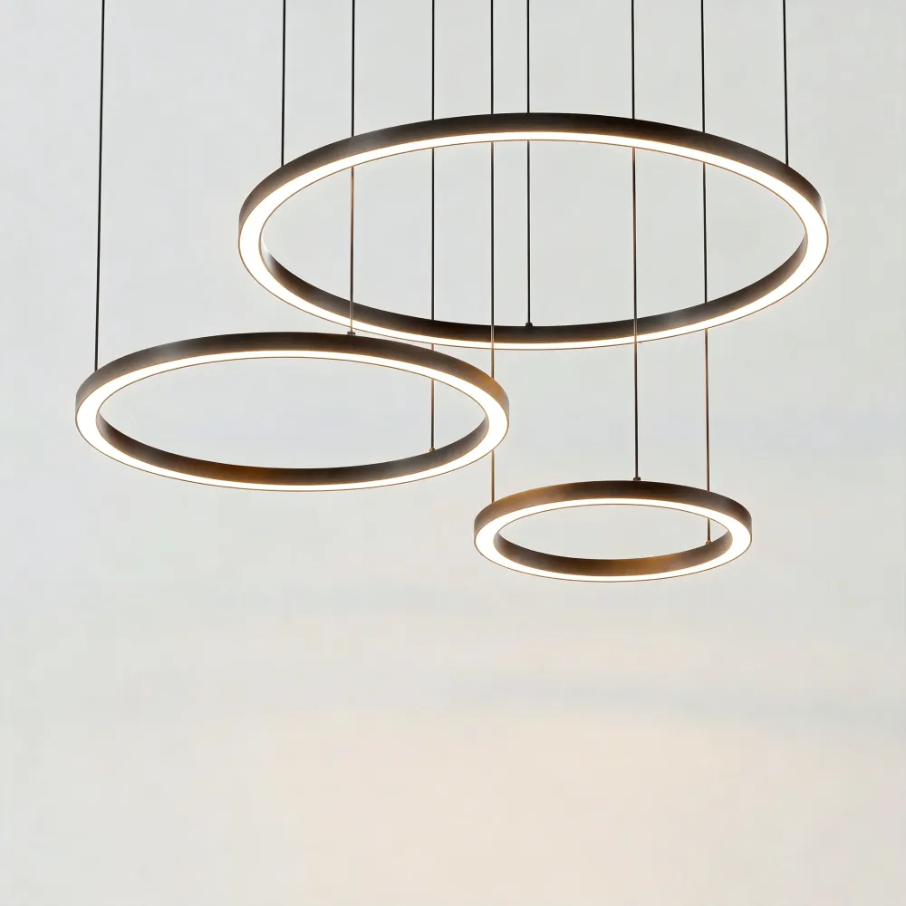 Karlo Tir-Circle Candeeiro Suspenso de Acrílico e Metal At Ease Home Life