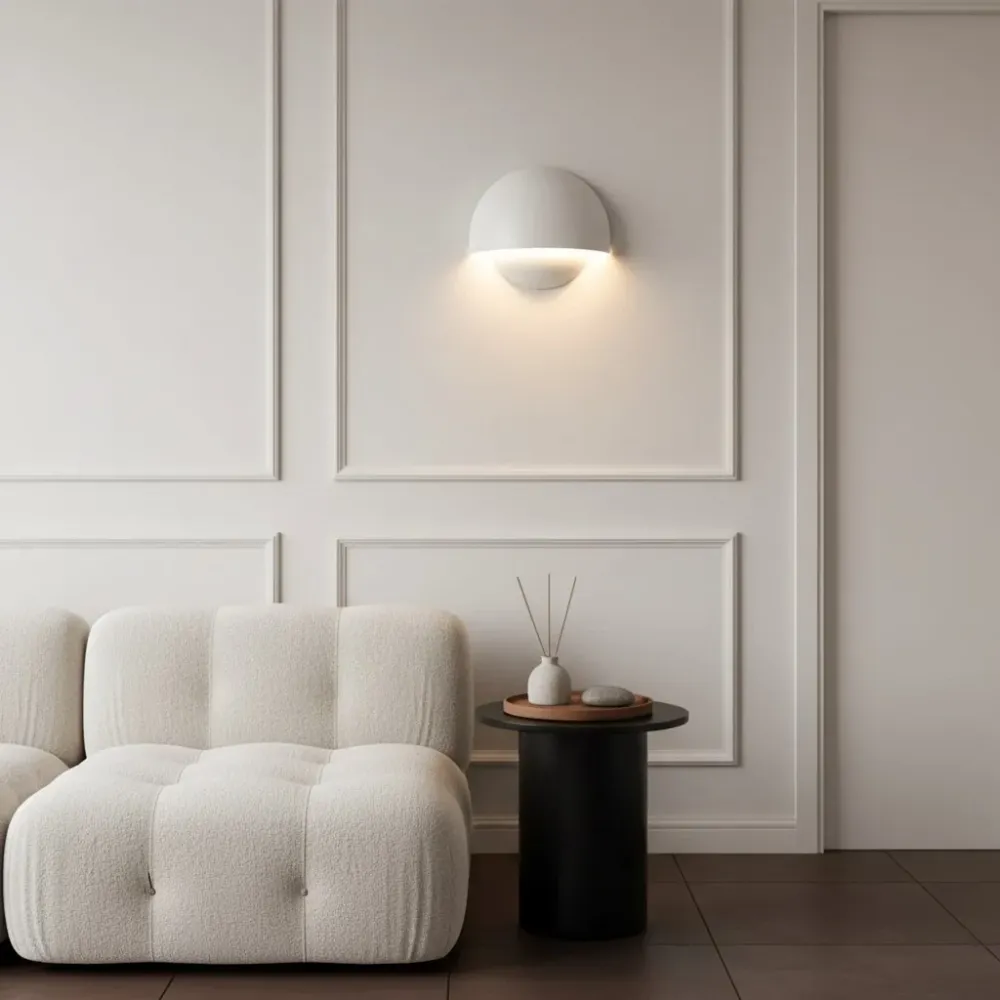 Kesia Candeeiro de Parede Moderno em Alumínio com LED Preto At Ease Home Life