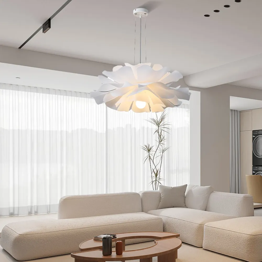 Lâmpada de Pendurar Flor de Lótus Nórdica Gupton White At Ease Home Life