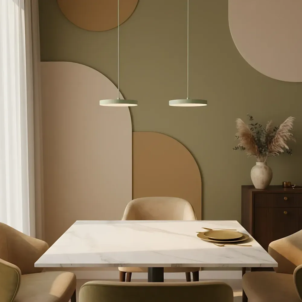 Luminosa Elegante Minimalista Linha Candeeiro de Teto Suspenso At Ease Home Life