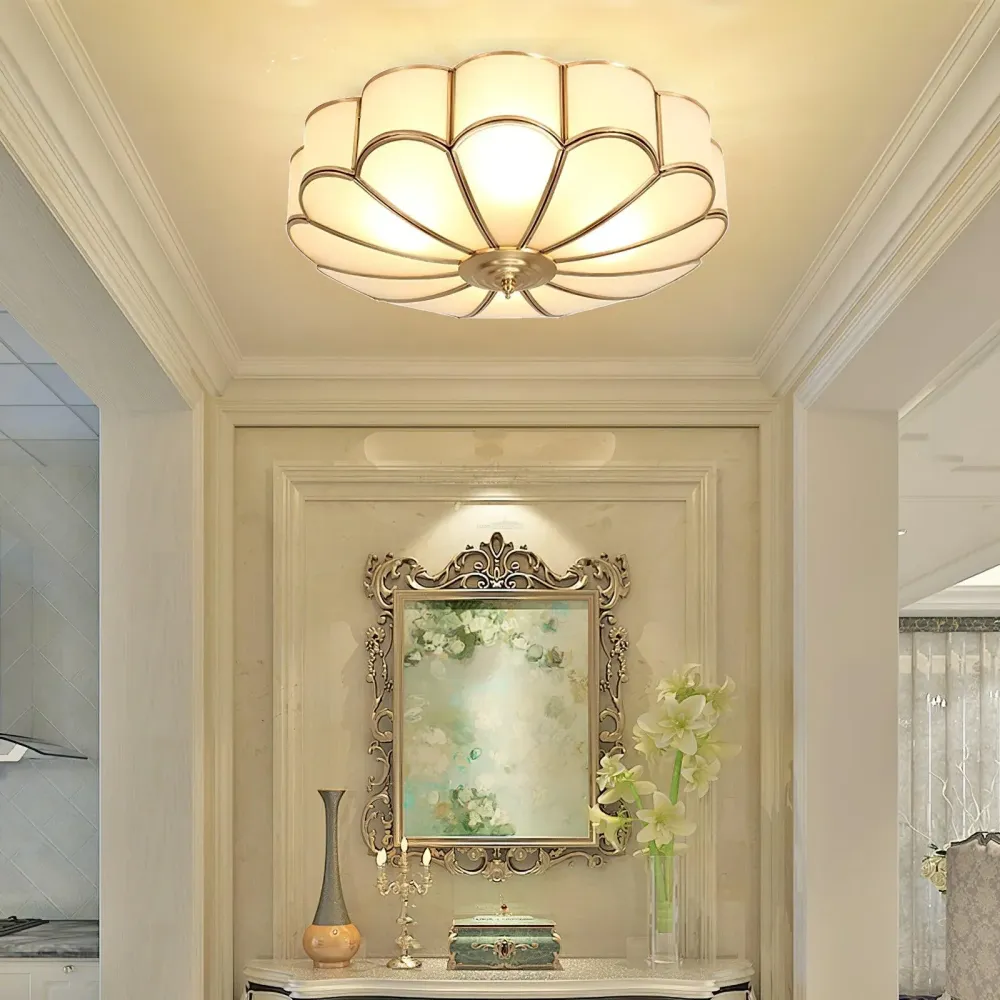 Luminária de Teto Art Déco Inspirada em Flor Eros At Ease Home Life