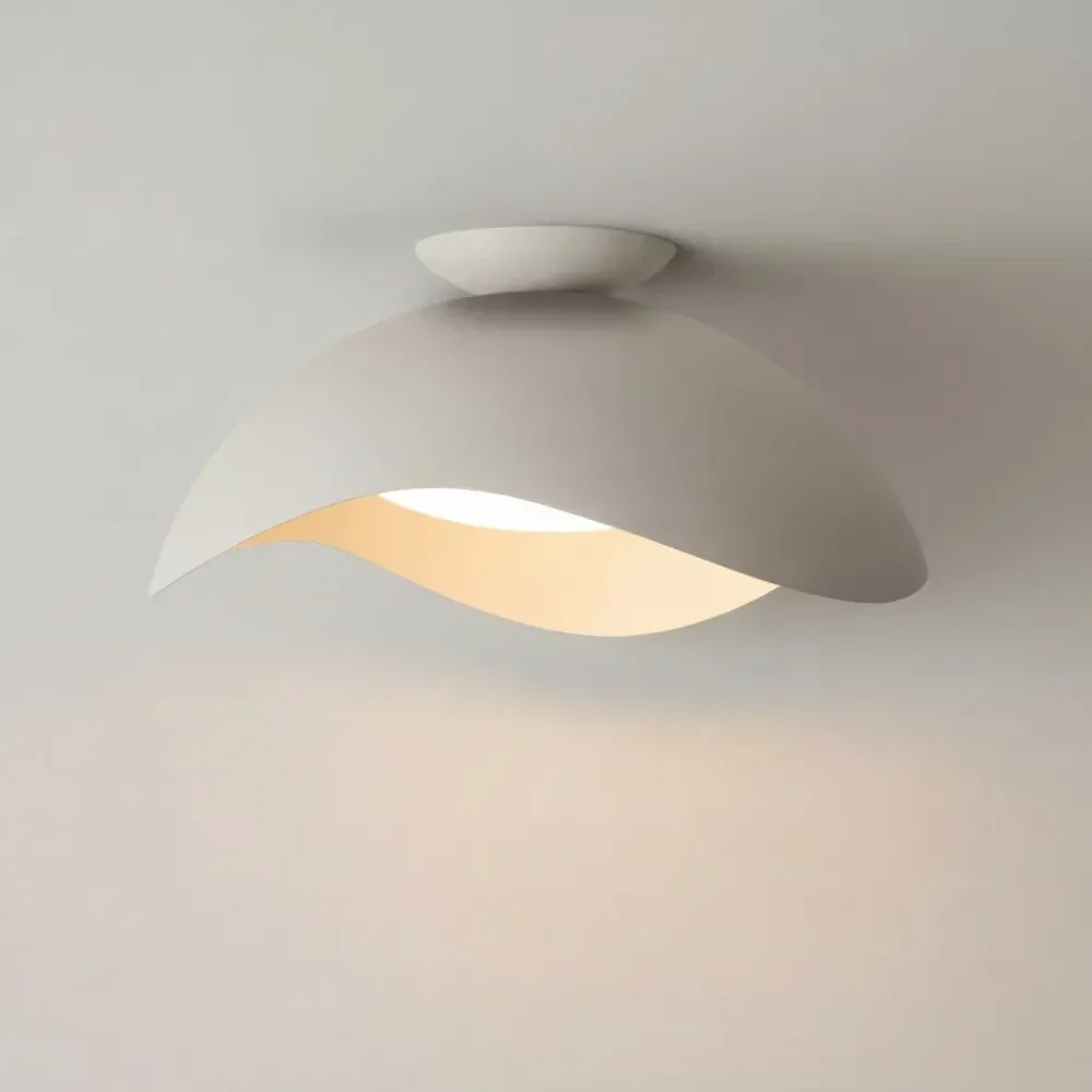 Luminária de Teto Moderna Sivana Wave Cor Casca de Ovo At Ease Home Life