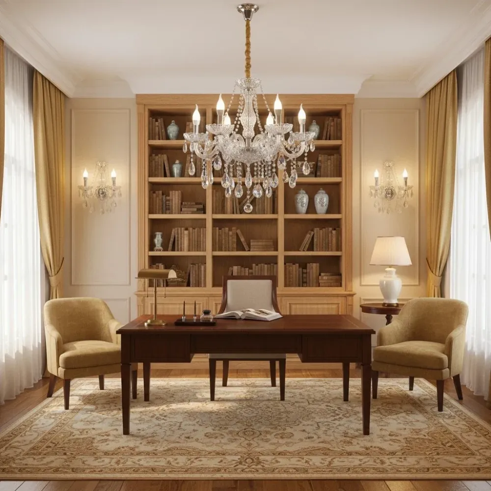 Lustre de Cristal Moderno e Elegante Layla At Ease Home Life