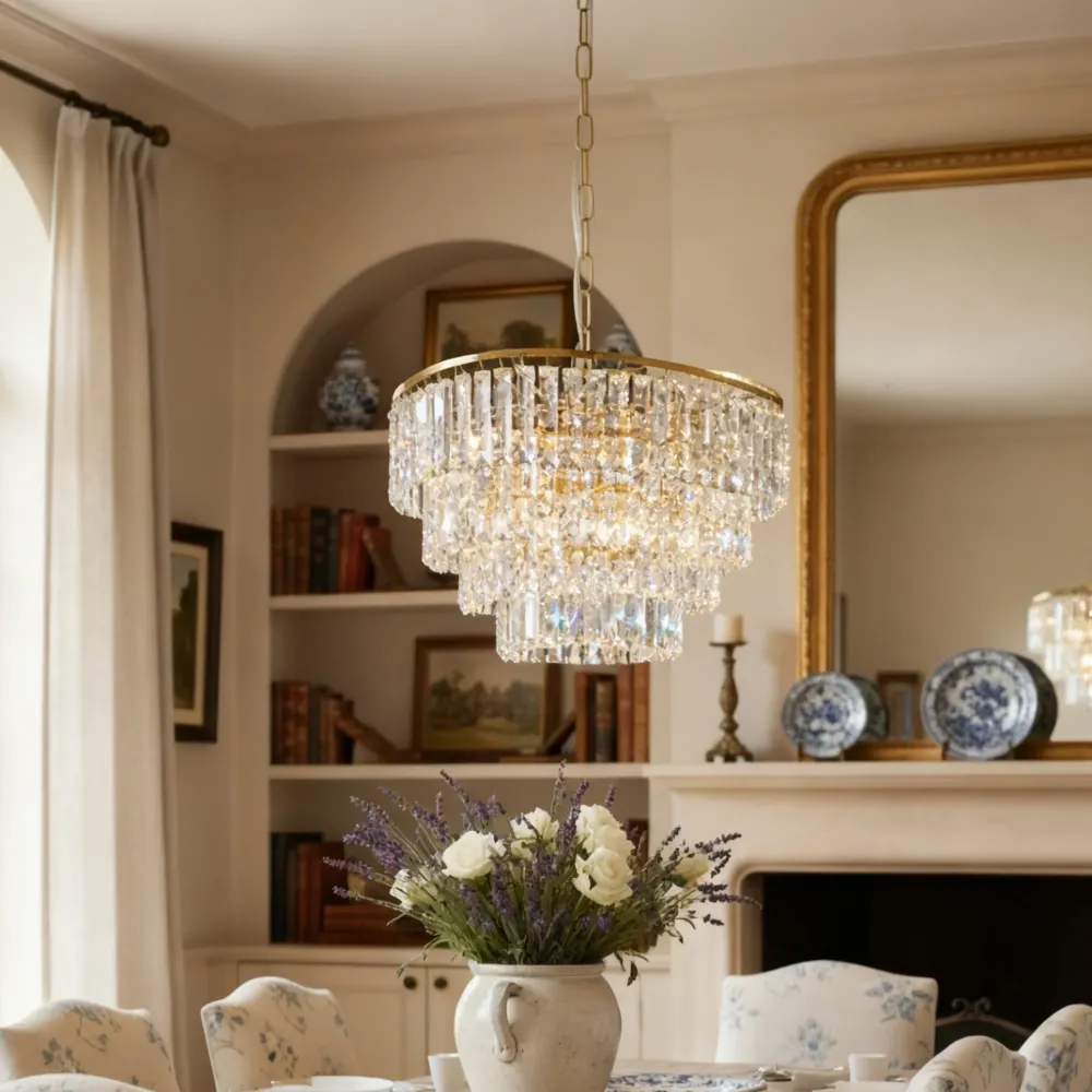 Lustre de Cristal de Vidro de Luxo Moderno Hermione At Ease Home Life