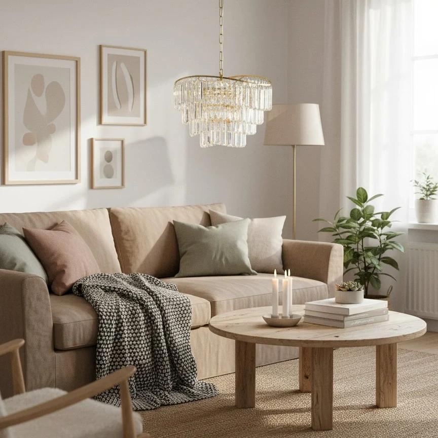 Lustre de Cristal de Vidro de Luxo Moderno Hermione At Ease Home Life