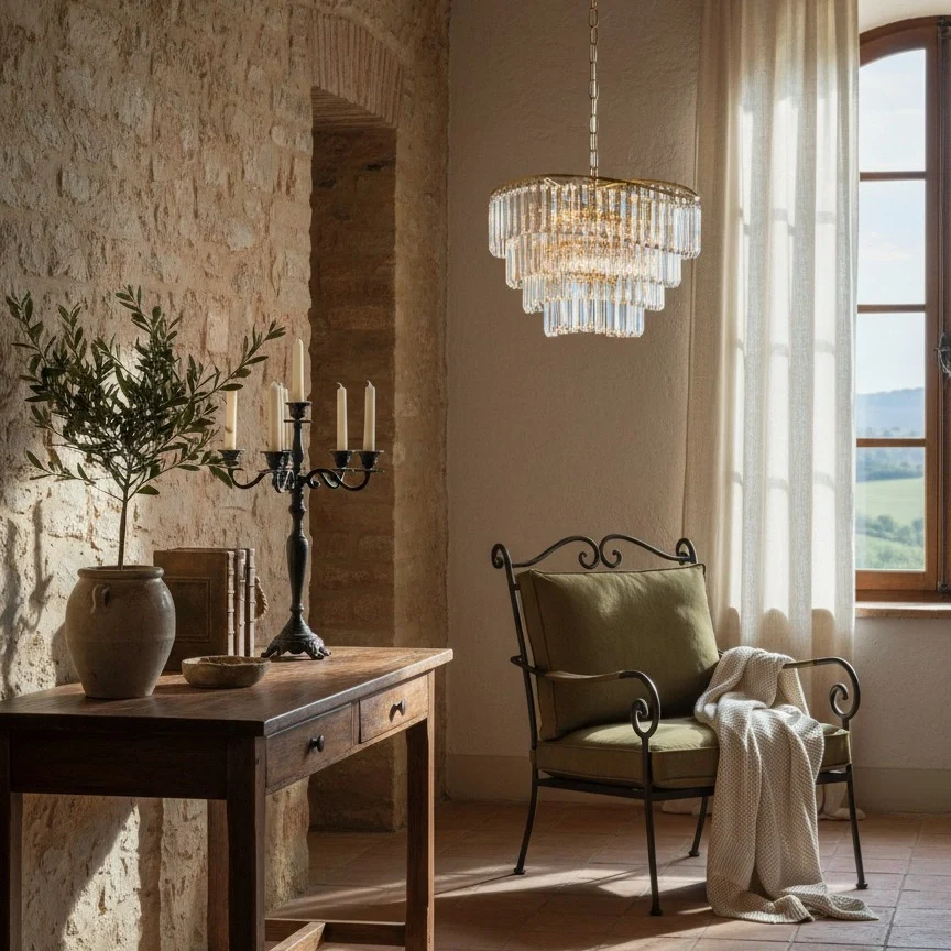 Lustre de Cristal de Vidro de Luxo Moderno Hermione At Ease Home Life