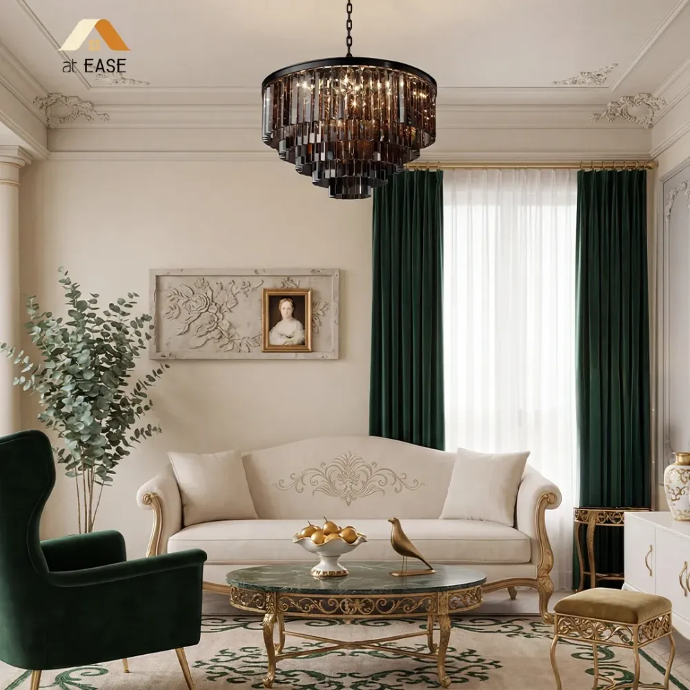 Lustre de Cristal Vintage de Luxo Aeryvon At Ease Home Life