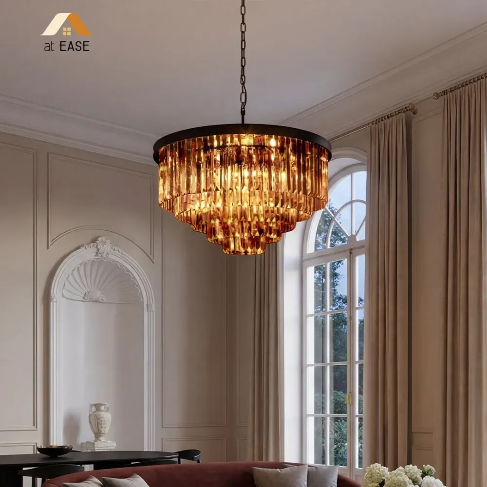 Lustre de Cristal Vintage de Luxo Aeryvon At Ease Home Life