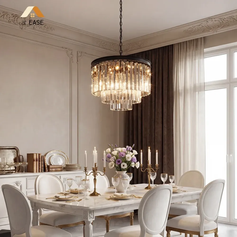 Lustre de Cristal Vintage de Luxo Aeryvon At Ease Home Life