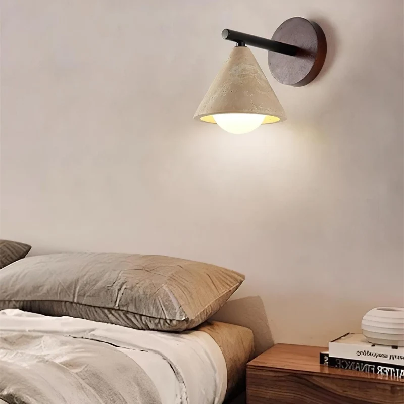 Luz de Parede em Pedra Natural Estilo Wabi-Sabi Cyrus At Ease Home Life