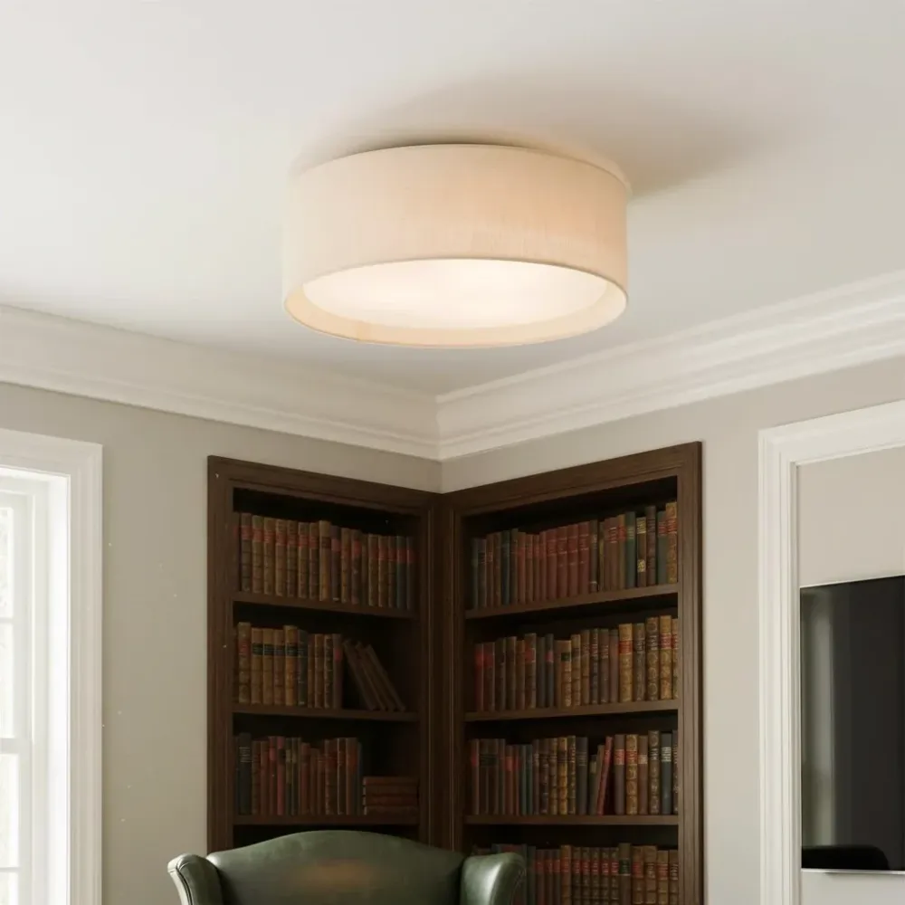 Luz de Teto LED Embutida Rowena Moderna e Fina com Abajur At Ease Home Life