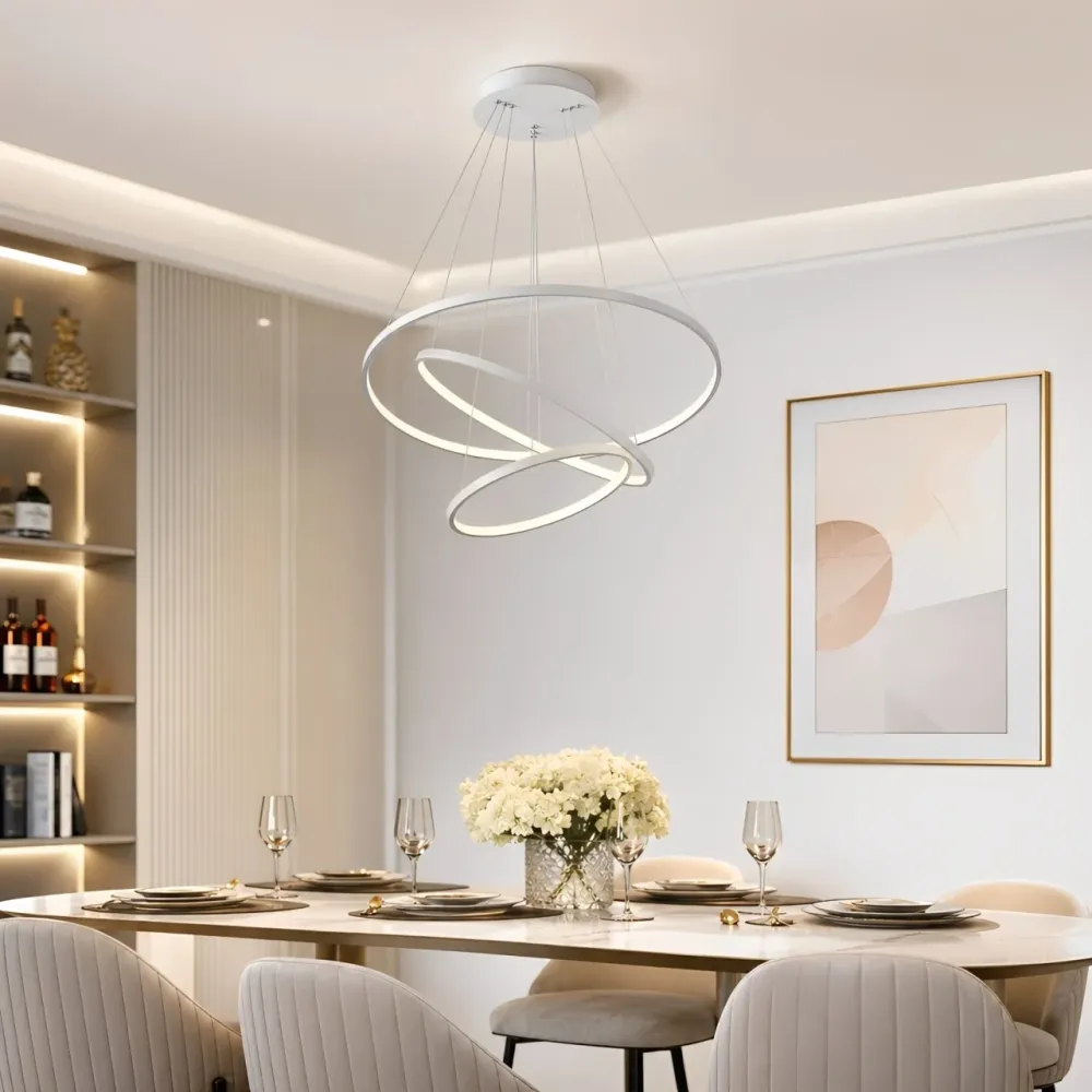Luz de Teto LED Moderna Multi-camada Lazar Preto At Ease Home Life