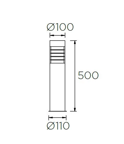 Balizador Priap 50cm LEDS C4 55-9239-CA-M2