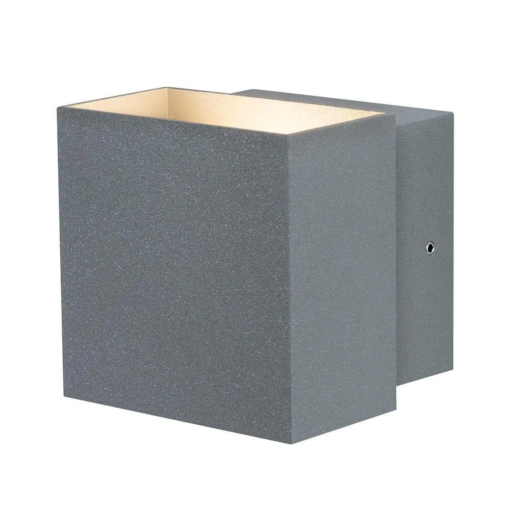 Brigando de parede LED CYBO ANGLULE 2X3W CINZENTO 100X100MM