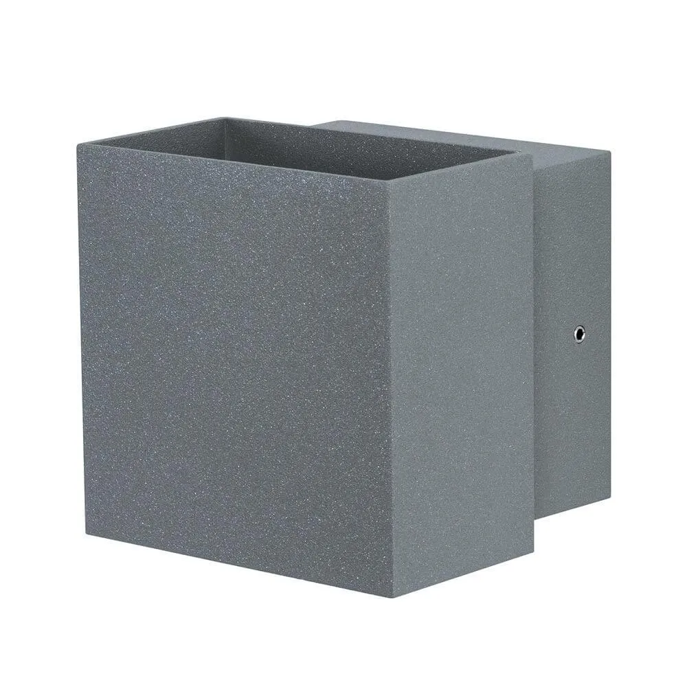 Brigando de parede LED CYBO ANGLULE 2X3W CINZENTO 100X100MM