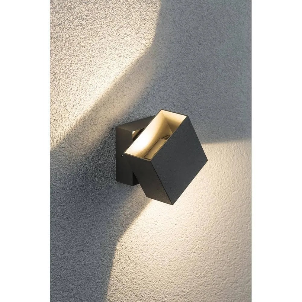 Brigando de parede LED CYBO ANGLULE 2X3W CINZENTO 100X100MM