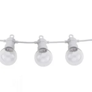 Cabo de arraial/ grinalda de luzes com 20 lâmpadas G45 - 6W 2700 IP65 c/13Metros Br