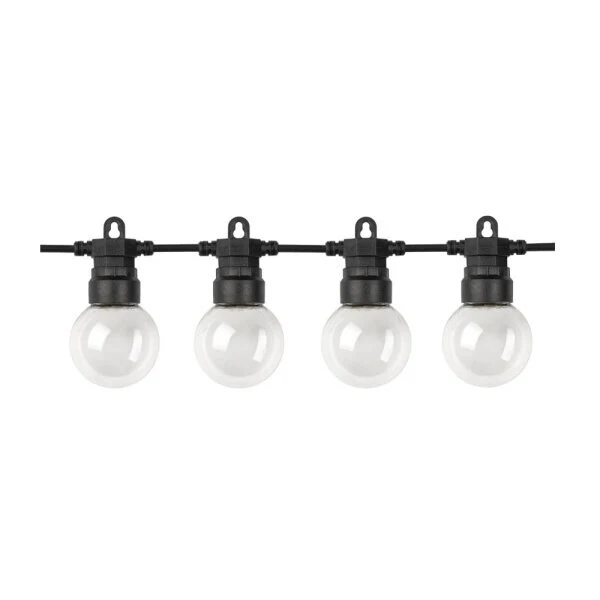 Cabo de arraial/grimalda de luzes com 20 lâmpadas G45 - 6W 2700K IP65 C/13 metros Pr