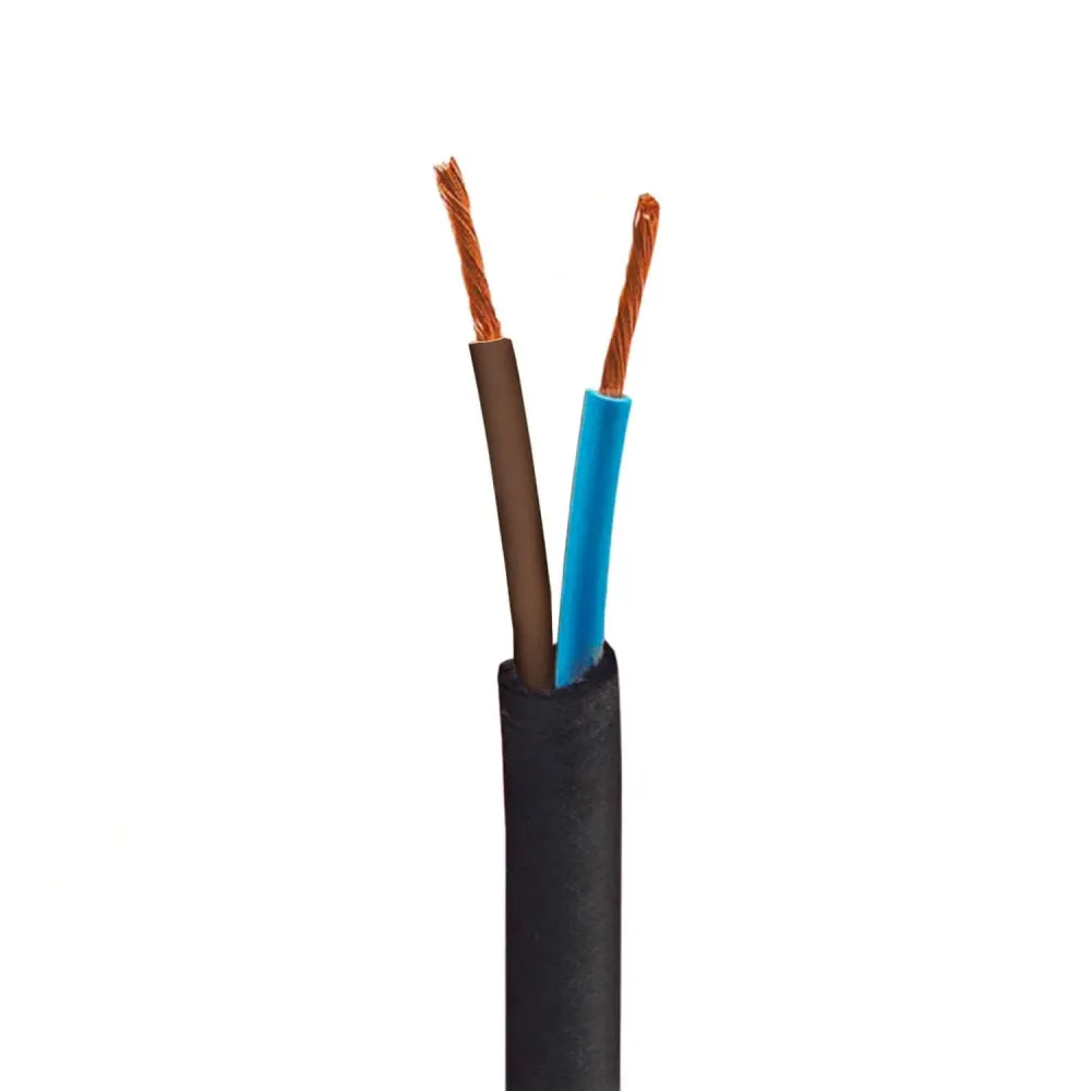 Cabo elétrico resistente UV para exterior redondo revestido algodão Verde Pixel Bronte SX08 - compatível com Eiva Outdoor...