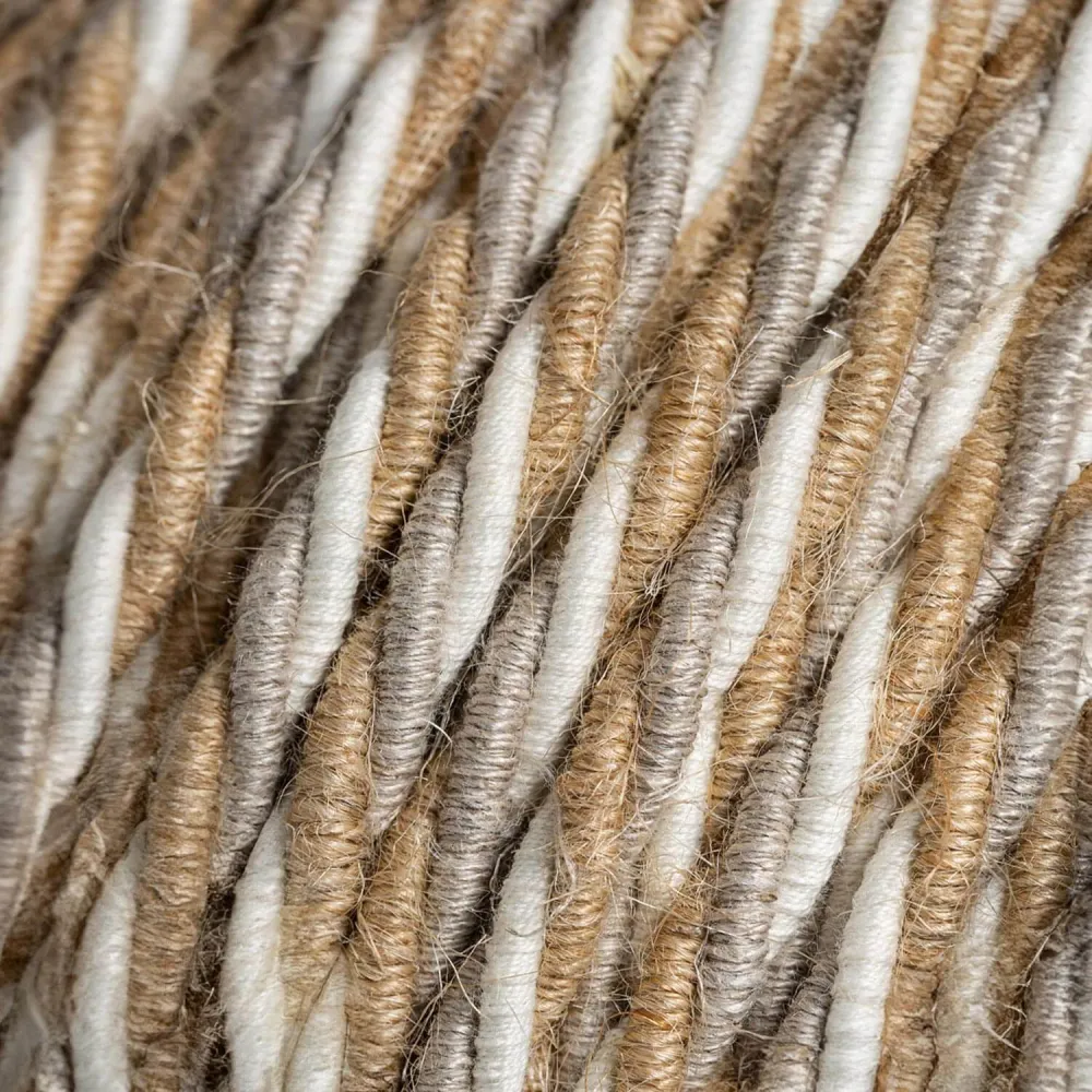 Cabo para iluminação entrançado em algodão, juta e linho Country - O Original Creative Cables, para candeeiros faç-você-me...