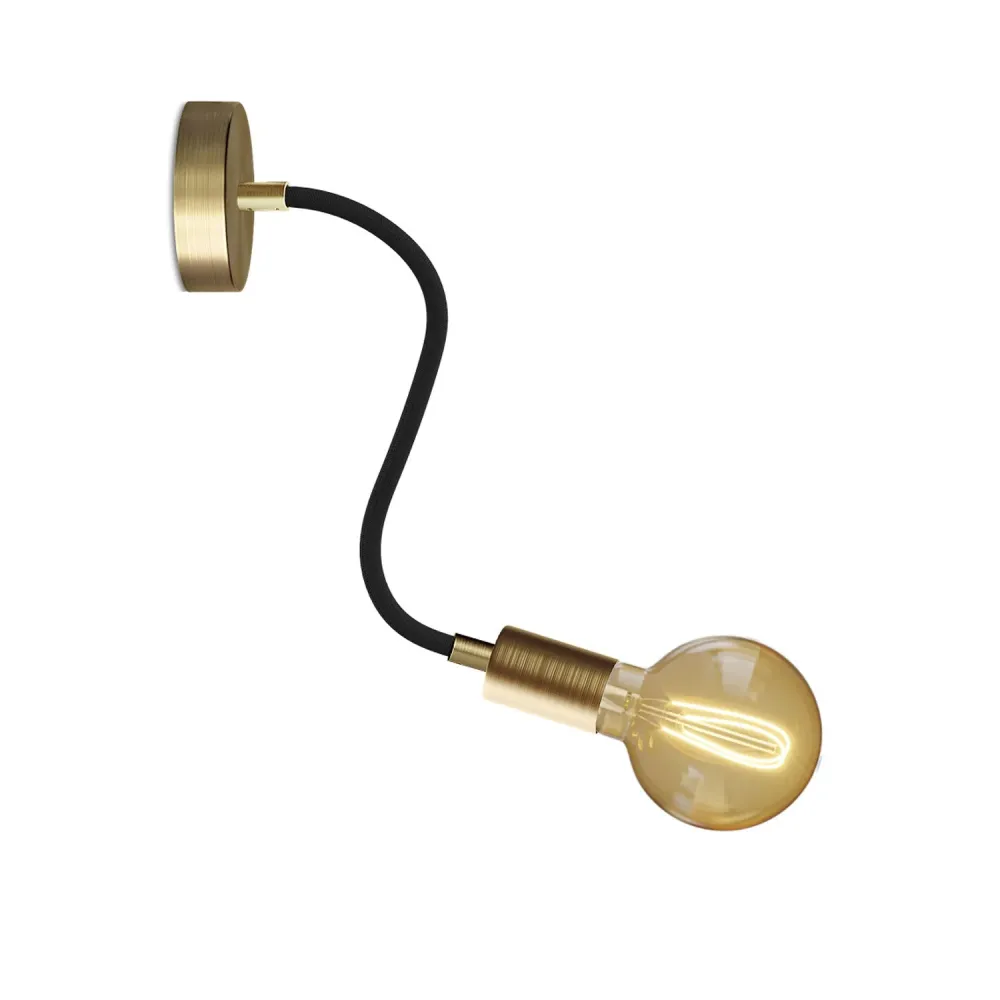 Candeeiro Flex 30 com lâmpada Globo - Bronze acetinado