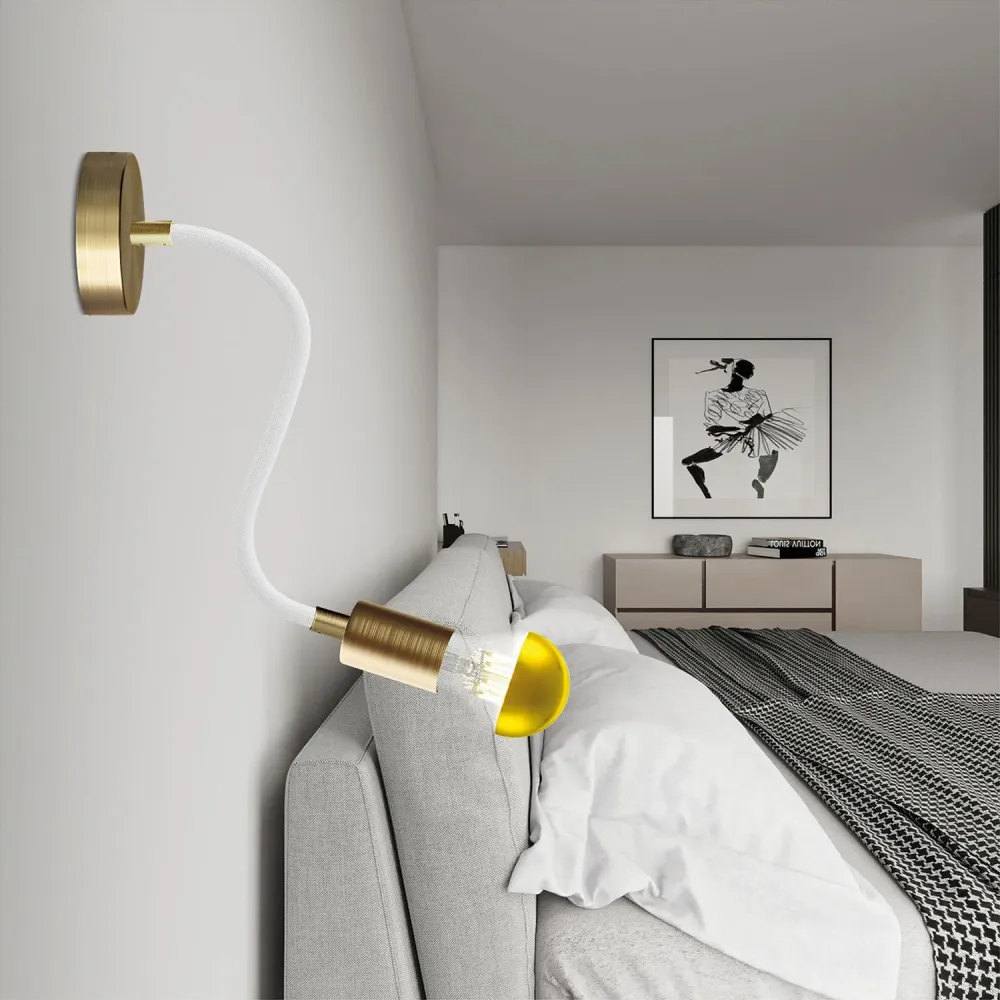 Candeeiro Flex 30 com lâmpada Goccia - Bronze escovado