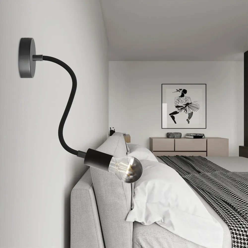 Candeeiro Flex 30 com lâmpada Goccia - Preto