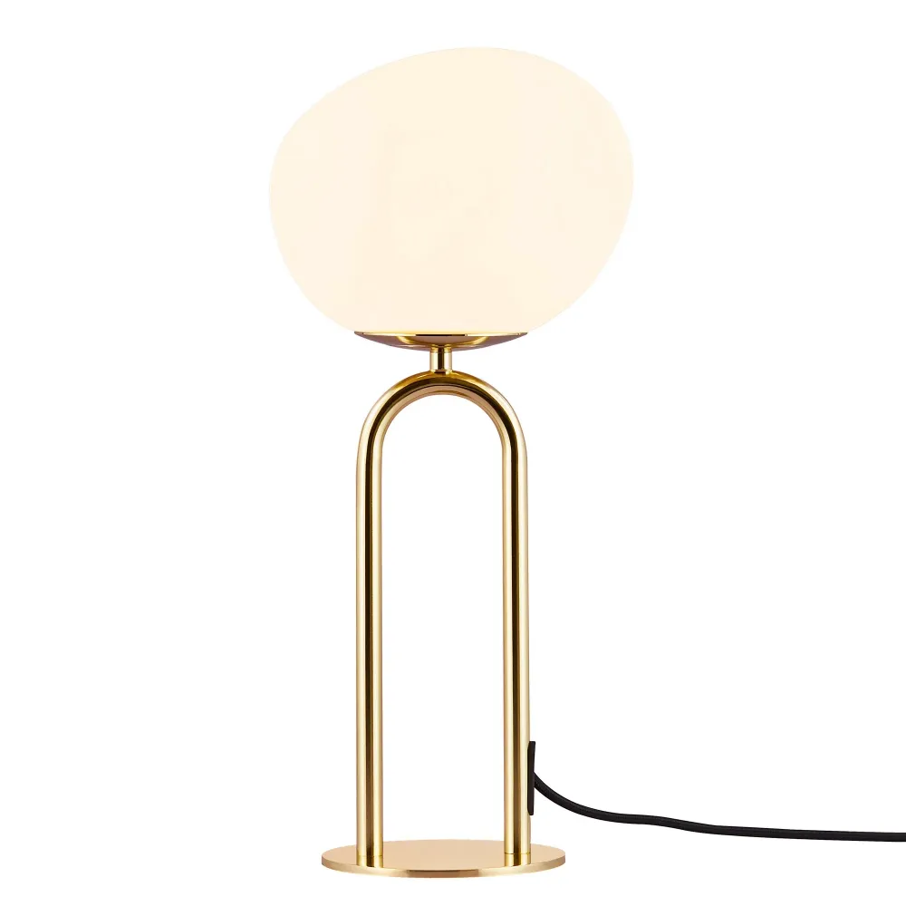 Candeeiro de mesa dourado Nordlux Shapes
