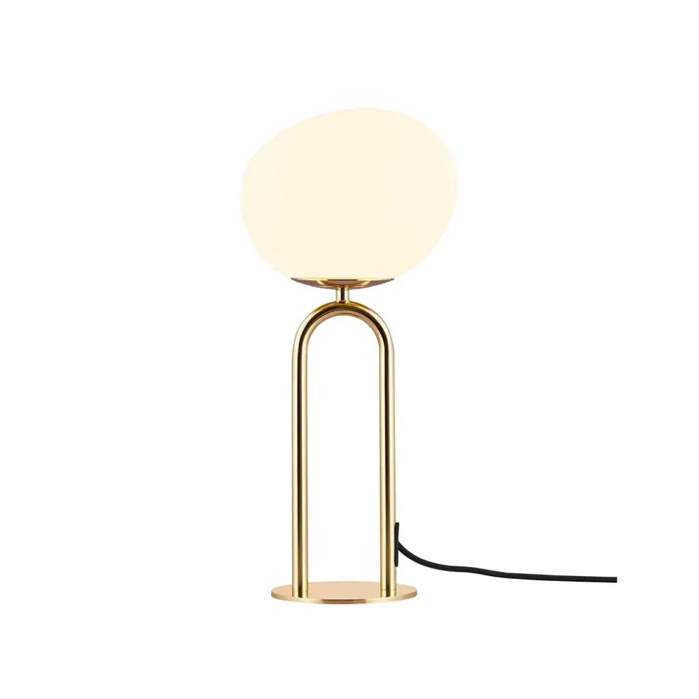 Candeeiro de mesa dourado Nordlux Shapes