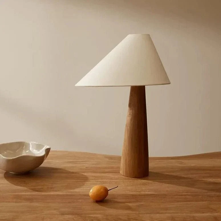 Candeeiro de Mesa Madera Glow - Elegância Rústica e Iluminação Ambiente
