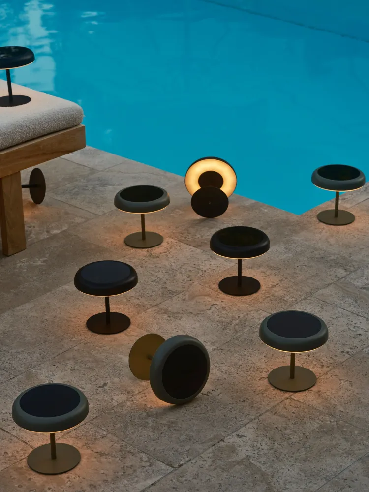 Candeeiro de mesa portátil bateria solar, sem fios, verde, exterior e interior - Elmer - Nordlux