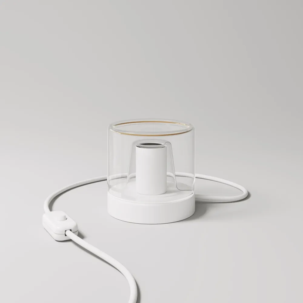 Candeeiro de mesa Posaluce Ghost - Branco mate