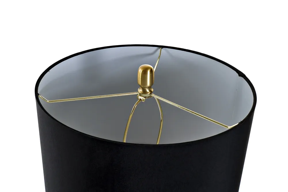 Candeeiro de mesa em vidro âmbar e metal