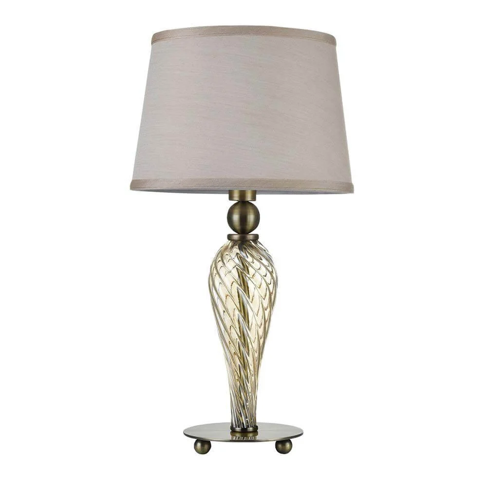 Candeeiro de mesa em vidro de Murano champanhe
