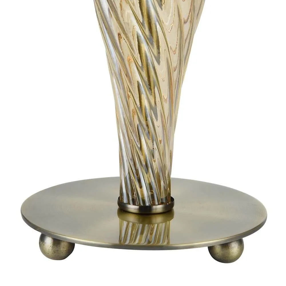 Candeeiro de mesa em vidro de Murano champanhe