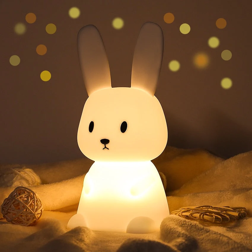 Candeeiro Noturno LED de Toque Coelhinho para Crianças