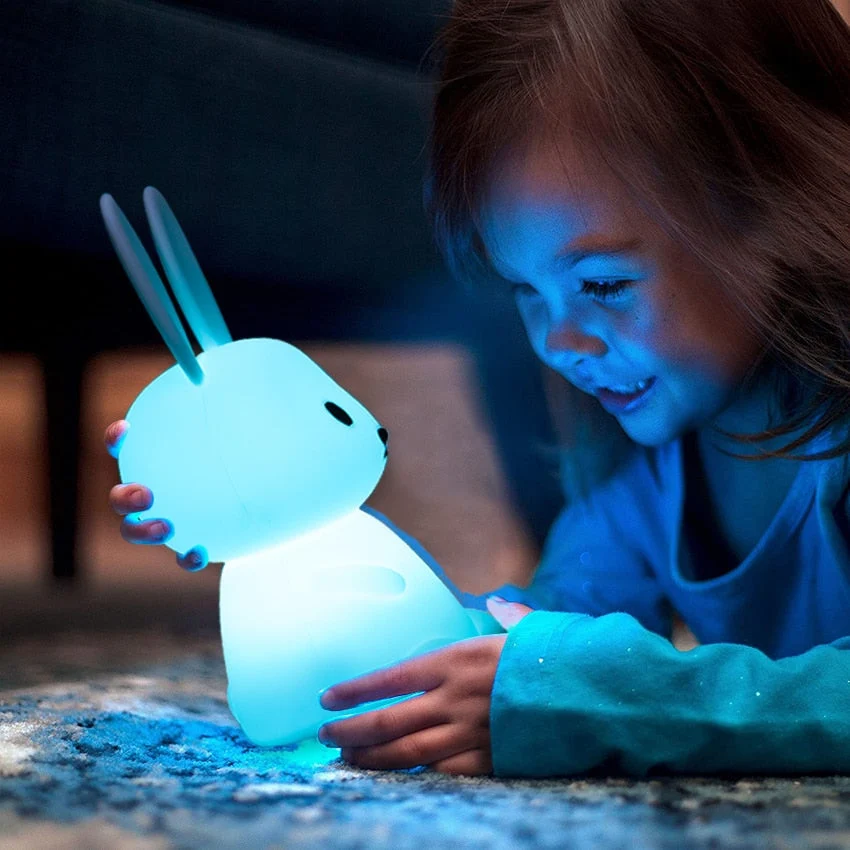 Candeeiro Noturno LED de Toque Coelhinho para Crianças