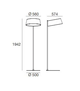 Candeeiro de Pé Oxygen FL2 Branco LED Stilnovo 8097