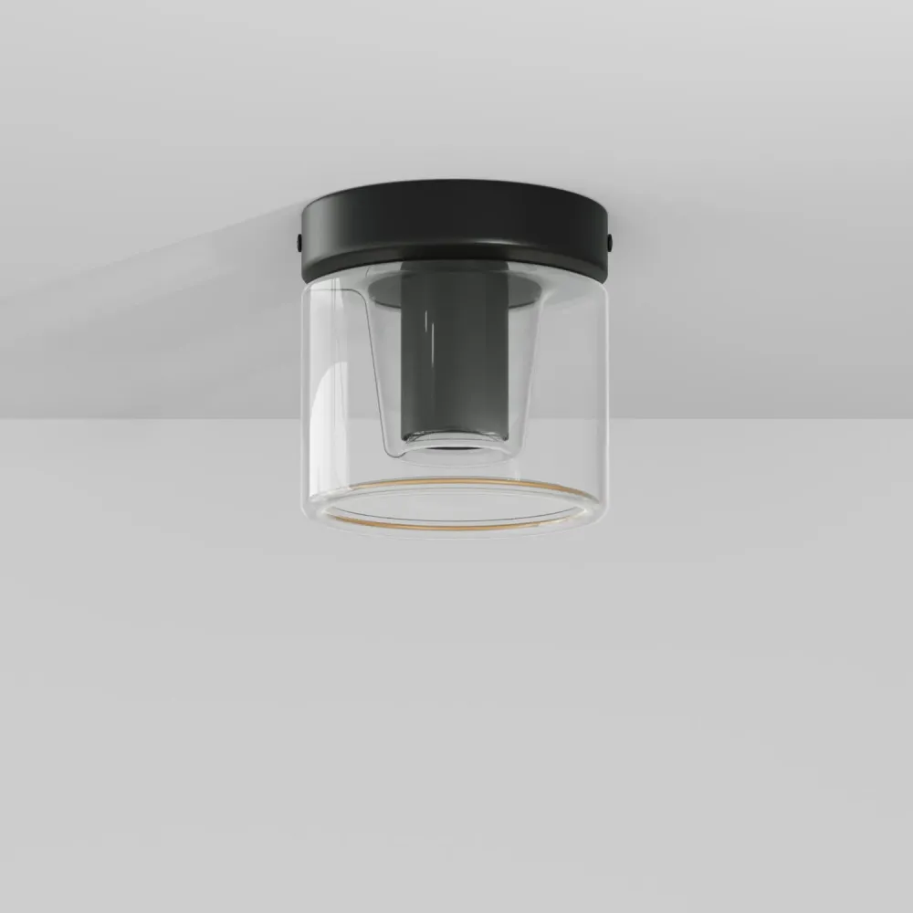 Candeeiro de parede Fermaluce preto com lâmpada G03