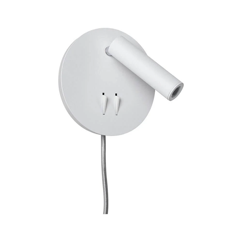 Candeeiro de parede LED Tabari Branco, cromado