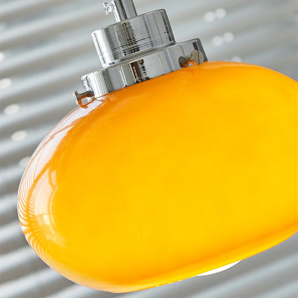 Candeeiro suspenso amarelo medieval Bauhaus