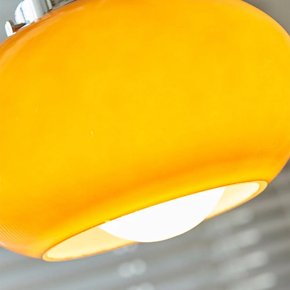 Candeeiro suspenso amarelo medieval Bauhaus