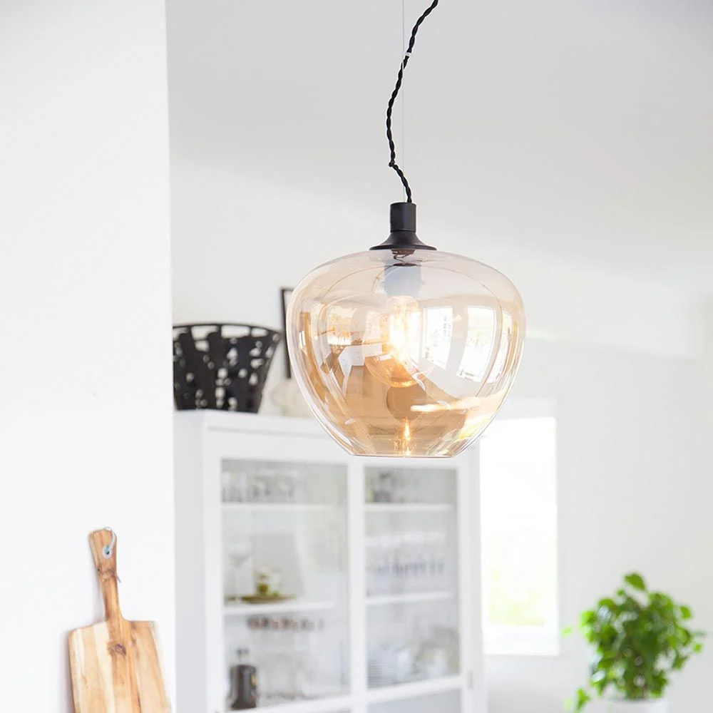 Candeeiro suspenso Bellissimo Ø 28cm Cor de fumo